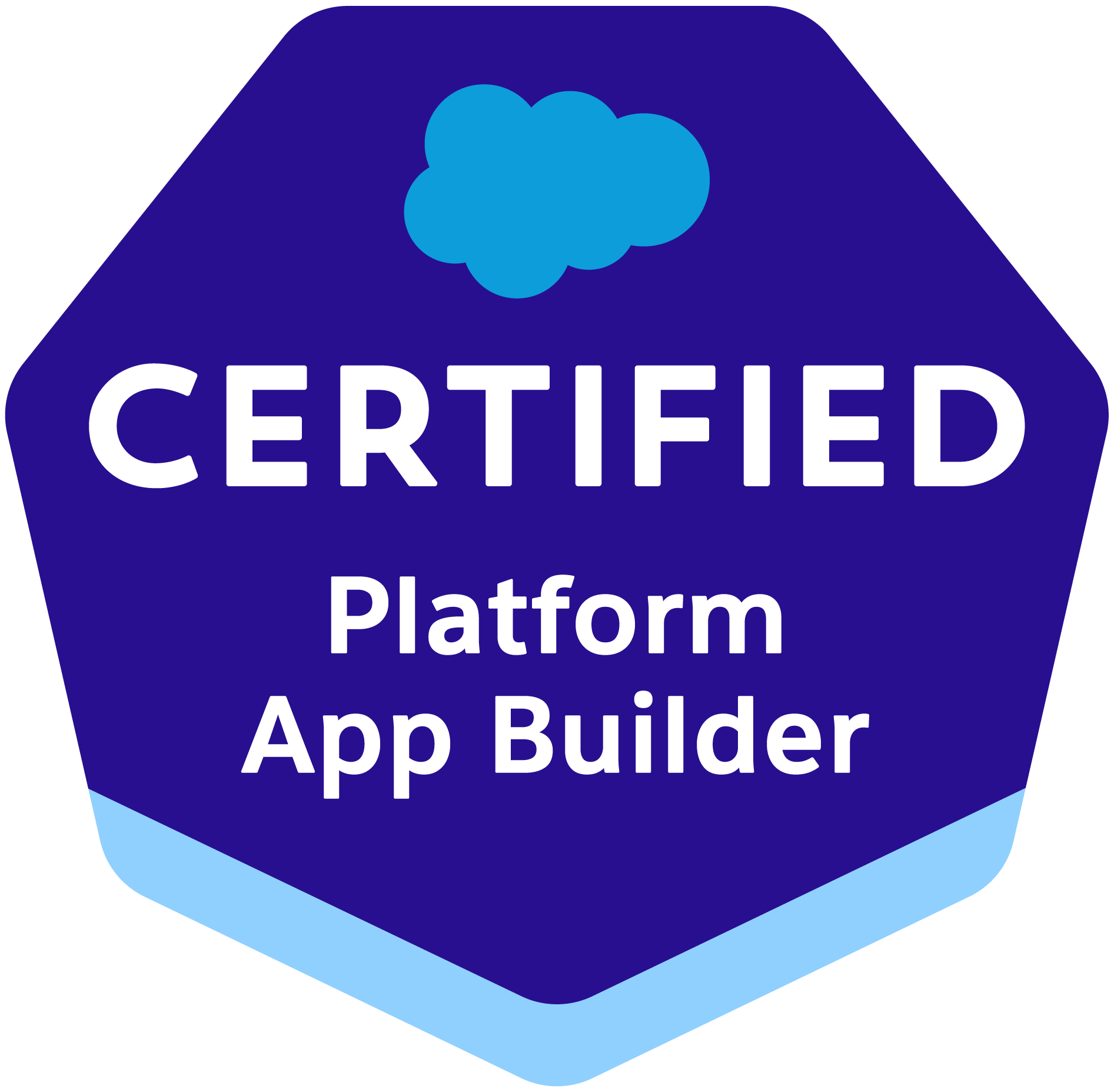 Salesforce Certified Platform App Builder credential badge